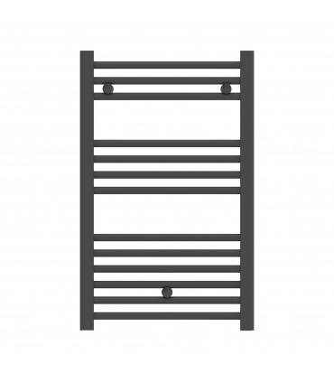 Fácula - Radiador Toallero DE AGUA Ocean Antracita 803x500mm | (NO Eléctrico) | 3 soportes+purgador | Conexiones3x1/2