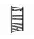 Fácula - Radiador Toallero DE AGUA Ocean Antracita 803x500mm | (NO Eléctrico) | 3 soportes+purgador | Conexiones3x1/2