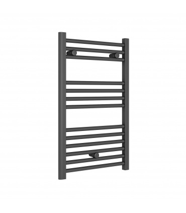 Fácula - Radiador Toallero DE AGUA Ocean Antracita 803x500mm | (NO Eléctrico) | 3 soportes+purgador | Conexiones3x1/2