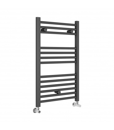 Fácula - Radiador Toallero DE AGUA Ocean Antracita 803x500mm | (NO Eléctrico) | 3 soportes+purgador | Conexiones3x1/2