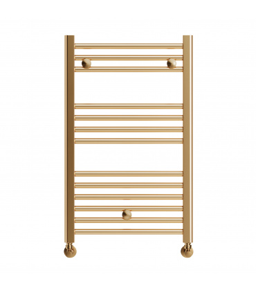 Fácula - Radiador Toallero DE AGUA Ocean Dorado 803x500mm | (NO Eléctrico) | 3 soportes + purgador | Conexiones 3x1/2"