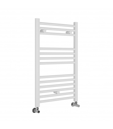 Fácula - Radiador Toallero DE AGUA Ocean Blanco 803x600mm | (NO Eléctrico) | 3 soportes+purgador | Conexiones 3x1/2"