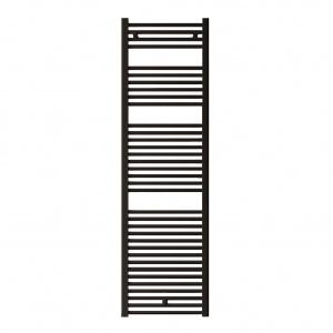 Fácula - Radiador Toallero DE AGUA Ocean Negro 1703x500mm | (NO Eléctrico) | 3 soportes + purgador | Conexiones 3x1/2"