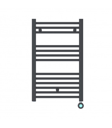 Fácula - Radiador Toallero Eléctrico Fluido Negro Wifi Programable 400W | Modos confort, noche y antihielo