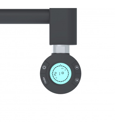 Fácula - Radiador Toallero Eléctrico Fluido Negro Wifi Programable 400W | Modos confort, noche y antihielo