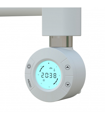 Fácula - Radiador Toallero Eléctrico Fluido Blanco Wifi Programable 400W | Modos confort, noche y antihielo