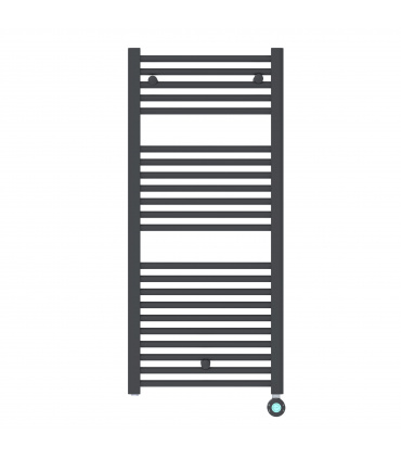 Fácula - Radiador Toallero Eléctrico Fluido Negro Wifi Programable 700W | Modos confort, noche y antihielo