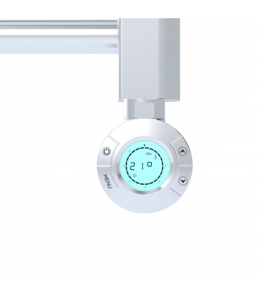 Fácula - Radiador Toallero Eléctrico Fluido Cromado Wifi Programable 400W | Modos confort, noche y antihielo