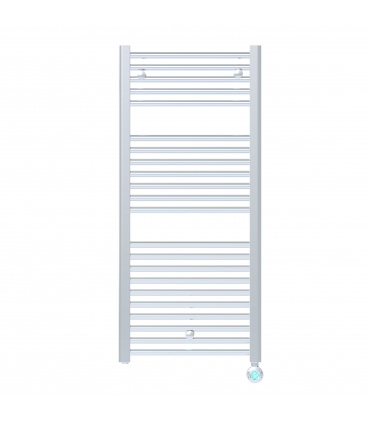 Fácula - Radiador Toallero Eléctrico Fluido Cromado Wifi Programable 700W | Modos confort, noche y antihielo