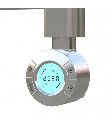 Fácula - Radiador Toallero Eléctrico Fluido Cromado Wifi Programable 700W | Modos confort, noche y antihielo