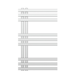 Fácula - Radiador Toallero de agua Bali Cromado 800x500mm | (NO Eléctrico) | 4 soportes + purgador | Conex. 4x1/2"