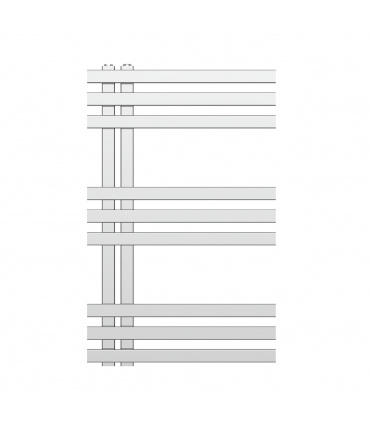 Fácula - Radiador Toallero de agua Bali Cromado 800x500mm | (NO Eléctrico) | 4 soportes + purgador | Conex. 4x1/2"