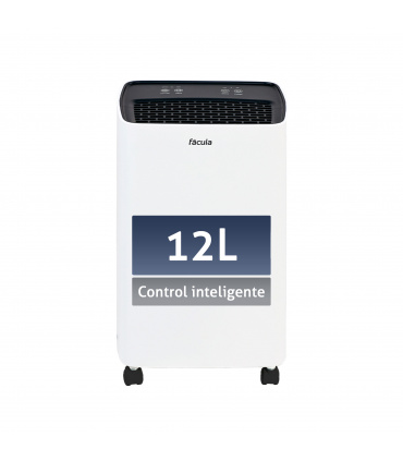Fácula - Deshumidificador Gobi 12 l/día | Control Inteligente | Silencioso | 40-60m2 | Modo Auto | Temp 1-24h