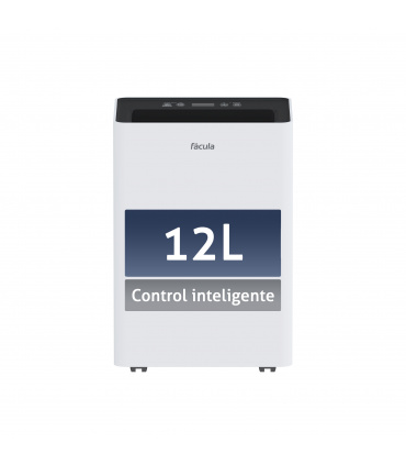Fácula - Deshumidificador Siroco 12 l/día | Control Inteligente | Depósito extraíble 3,2l | Secado de Ropa | Temp 1-24h
