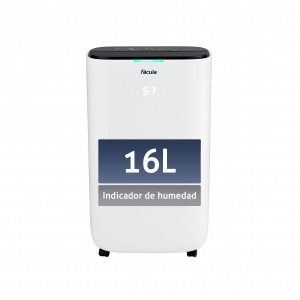 Fácula - Deshumidificador Sáhara 16L | Modo Auto | Modo secado de ropa | Modo ventilación | Temporizador 1-24h