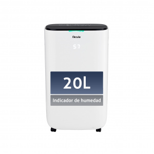 Fácula - Deshumidificador Sáhara 20L | Modo Auto | Modo secado de ropa | Modo ventilación | Temporizador 1-24h