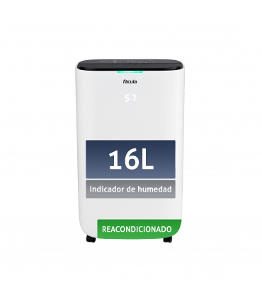 Fácula - Deshumidificador Reacondicionado Sáhara 16L | Modo Auto | Modo secado de ropa | Modo ventilación | Temporizador 1-24h