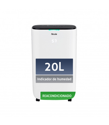 Fácula - Deshumidificador reacondicionado Sáhara 20L | Modo Auto | Modo secado de ropa | Modo ventilación | Temporizador 1-24h