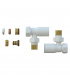 Fácula - Kit Válvula Blanco | Medida y Conexión:1/2" | Adaptadores para tubo de Cobre Ø15 y Multicapa Ø16x2mm