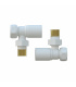 Fácula - Kit Válvula Blanco | Medida y Conexión:1/2" | Adaptadores para tubo de Cobre Ø15 y Multicapa Ø16x2mm