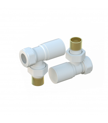 Fácula - Kit Válvula Blanco | Medida y Conexión:1/2" | Adaptadores para tubo de Cobre Ø15 y Multicapa Ø16x2mm