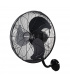 Fácula - Ventilador de pared negro Aura 90 W | 3 aspas aluminio | Oscilación | 3 velocidades | Motor de aluminio