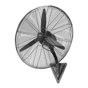 Fácula - Ventilador de pared negro Aura 200 W | 3 aspas aluminio | Oscilación | 3 velocidades | Motor de aluminio