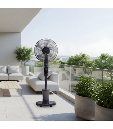 Fácula - Ventilador con Nebulizador de exterior Nuvia 2.8 L | 3 velocidades | 3 modos | Oscilación | Mando a distancia