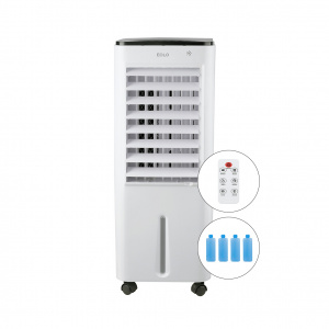 Fácula - Climatizador evaporativo EOLO 12 | 3en1|Enfriador+purificado+humidificador | 65W | 4 bloques de hielo y mando