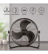 Fácula - Ventilador de suelo Helix 50w | Aspas de aluminio | Estética industrial | 3 velocidades | Ángulo ajustable