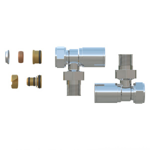 Fácula - Kit Válvula Cromado | Medida y Conexión:1/2" | Adaptadores para tubo de Cobre Ø15 y Multicapa Ø16x2mm