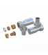 Fácula - Kit Válvula Cromado | Medida y Conexión:1/2" | Adaptadores para tubo de Cobre Ø15 y Multicapa Ø16x2mm