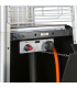 Fácula - Estufa exterior de gas negra Keops 13kW | Antivuelco | Encendido piezoeléctrico | Consumo ajustable | Ruedas