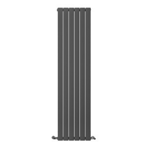 Fácula - Radiador Toallero DE AGUA Olimpo Antracita 1800x459mm | (NO Eléctrico) | 4 soportes+purgador | Conexiones4x1/2"