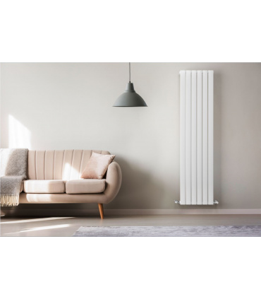 Fácula - Radiador Toallero DE AGUA Olimpo Blanco 1800x309mm | (NO Eléctrico) | 4 soportes+purgador | Conexiones 4x1/2"